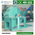 Woodworking machine crushing waste wood into sawdust for making MDF board